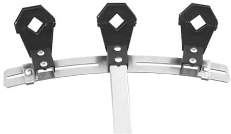 Staffa Flangia Supporto Universale per 3 LNB Parabola Satellitare | Montaggio Universale, Tre Supporti LNB, Struttura in Metallo, Installazione Facile, Compatibile con Parabole