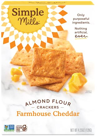 Simple Mills Crackers Farmhouse Cheddar 4.25OZ
