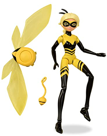 BANDAI - Miraculous - Mini-Puppe Queen Bee - Gelenkpuppe 12 cm und ihre Accessoires - Superhelden-Figur - P50405