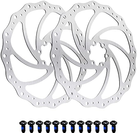 Jane Eyre Disco freno bicicletta 140mm 160mm 180mm 203mm freno a disco bicicletta rotore 2 pezzi, con 12 viti adatto per bici da strada mountain bike BMX MTB (Argento 160mm)