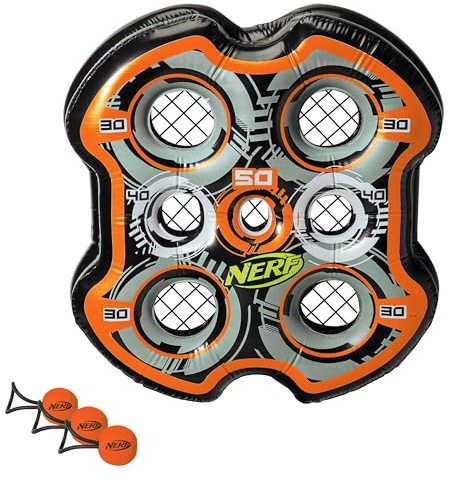 Nerf Slingshot Shooting Target – Fling n' Score Aufblasbarer Schaumstoffball Schleuder Zielspiel – Über der Tür Zielspiel für Kinder – 61 cm