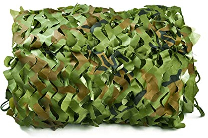 zcru004 Malla de Camuflaje Tela Oxford Red de Camuflaje Malla de Protección Militar Woodland para el Sol Sombra Decoración Caza Toldo Camuflaje Exterior Decoración De La Fiesta del Tema (3x8m)