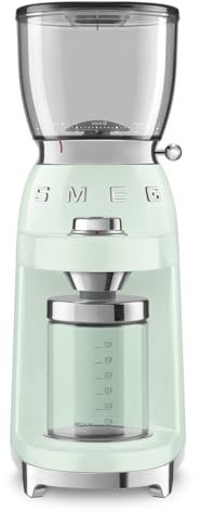 Smeg CGF11PGEU - Macinacaffè stile 50`s, colore: Blu pastello