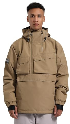GSOU SNOW Women Men Ski Jacket Snowboard Coat for Winter Outdoor Sports Waterproof Windproof Snow Pullover Hooded Warm Insulated