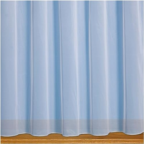 John Aird Denise Plain Net Curtains With Weighted Base & Rod Slot - Select Your Size (2 Metres Width, Drop: 48 (122cm))