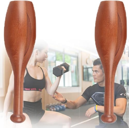 CBLdF Wooden Exercise Club,for Effective Total Body Training at Different Weight Levels,Muscle Building,for Strength Training and Rehabilitation Improves, Clubbell for Rehabilitation Improves-Large
