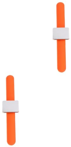 Operitacx 2stücke Magnetisches Silikon-Armband Für Haarclips Praktischer Bobby Pin Für Friseure Leuchtendem Orange Für Salongebrauch