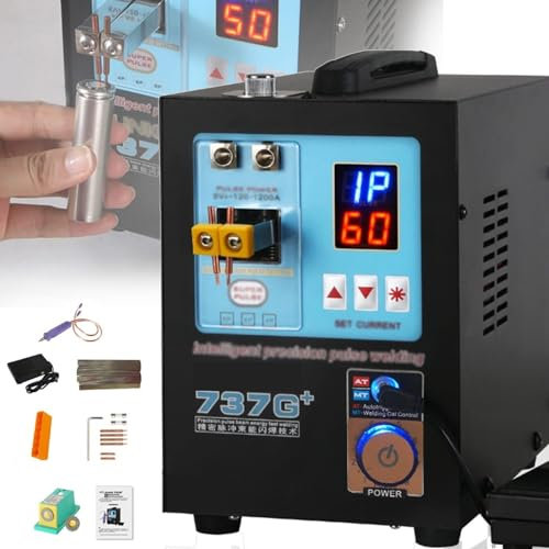ZIJINGY Equipo de Soldadura por Puntos portátil con batería de Alto Rendimiento de 4,3 KW Soldador por Puntos con Mango portátil Soldador for baterías de Litio