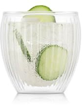 Bodum Pavina Doppelwandige Gläser mit Rippen, 200 ml, 2 Stück