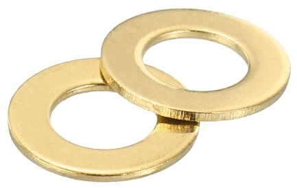 QUARKZMAN M4 Arandela Plana, 300pcs Arandelas de Latón 4x8x0.5mm (ID*OD*Grosor) Anillo de Junta de Sellado Metálico para Tornillos Tuercas y Pernos
