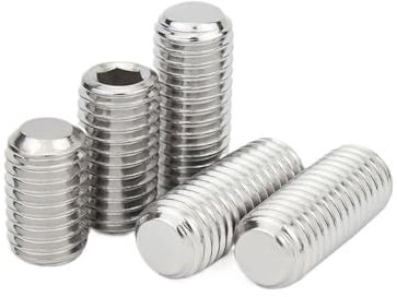 Cilky Metallschrauben 50 stücke M2 M2.5 M3 304 Edelstahl Hex Innensechskant Flache Spitze Ende Madenschraube Stellschraube(6mm,50pcs M2.5)