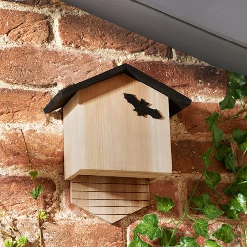 New Wooden Bat Box Bat House Shelter Provides a Safe Space For Bats To Roost Weatherproof Wooden Bat Box For Outdoor Garden Patio Decor -A73
