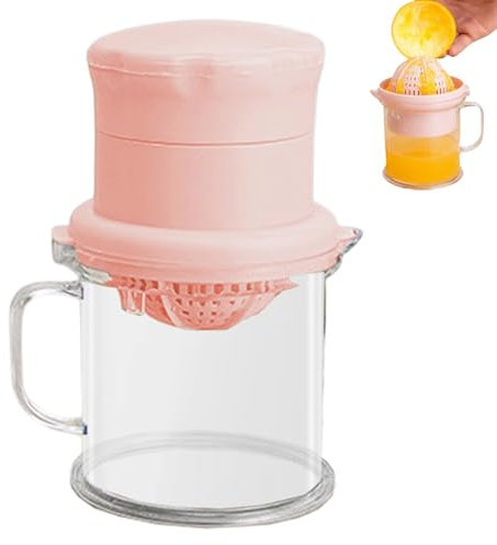 Orange Press - Citrus Press manualmente con contenitore | Lemon Press - Lime Press | Scherzer Handsfter | Pressa di limone, piccola pressa da frutto | Assistente in cucina per limone, lime, arancione