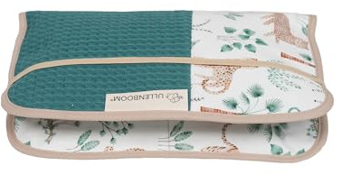ULLENBOOM Windeltasche für unterwegs - Mit Reißverschluss & Gummiband | Wickeltasche für bis zu 3 Windeln, Feuchttücher & weiteres Zubehör, Extra schmal für Unterwegs, Made in EU