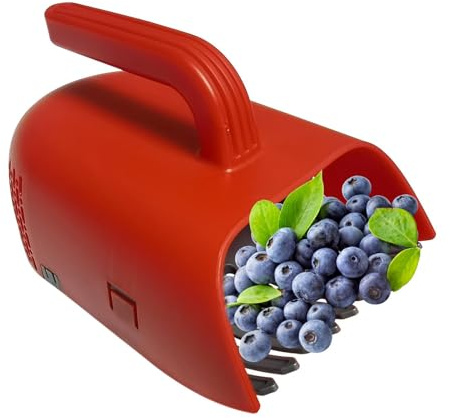 Hand Held Berry Picking Tool - Fruit Scoop, Comfortable Handle Rake | Harvesting Basket for Blueberries, Wild Raspberries, Bush Collection Help, Say