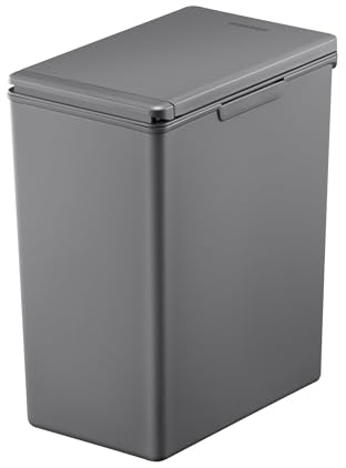 Fackelmann OSLO Touch Abfallsammler 20L, Dunkelgrau – Ideal als Mehrfachsammler, leicht & robust mit sanfter Touch-Öffnung