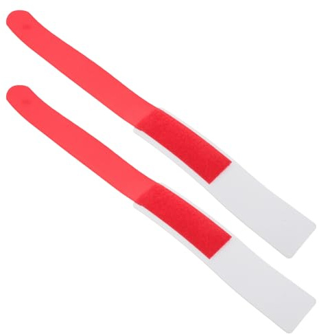 ibasenice 2 Correas de Fijación para Esquís y Snowboard Banda Ajustable de Nylon 38X450 MM Color Rojo Accesorio para Transporte y Protección en Deportes de Invierno