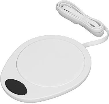 BRRNOO USB-mugg Varmare Konstant Temperatur Elektrisk Dryckesuppvärmningsplatta för Kaffekoppar (Vit)