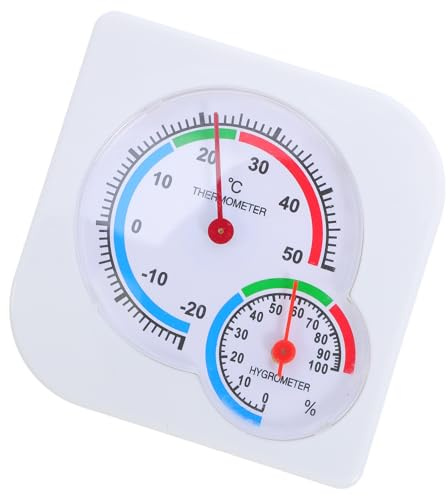 Lurrose Igrometro Termometro Analogico per Interni ed Esterni Mini Monitor Temperatura e Umidità Casa Ufficio Misuratore Temperatura Interna Preciso e Portatile Adatto per Ambienti