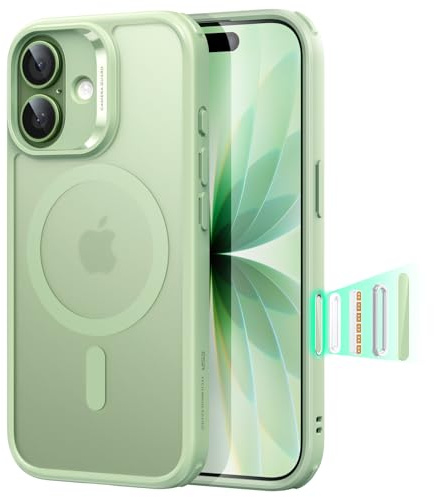 ESR Funda MagSafe para iPhone 17, Control de cámara, Verde Claro Mate | Control de cámara, Resistente al amarilleo, Ultra delgado, Protección caídas 3X militar, Funda magnética para móvil