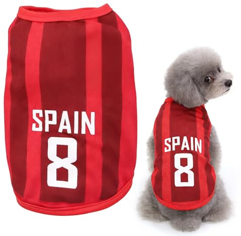 OPVYAEU Canotta Cane Maglietta Per Cani Maglia Cani Maglietta Cani Magliette Per Cani Maglia Cane Maglietta Cane Felpa Per Cani Maglietta Per Gatto Maglietta Per Cani Tifosi (M, Rosso)