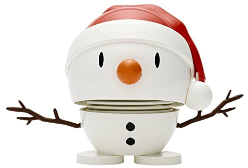 Hoptimist Babbo Natale Pupazzo di Neve Piccolo Annuendo Figura Deco Idea Bianco Ø 8 cm
