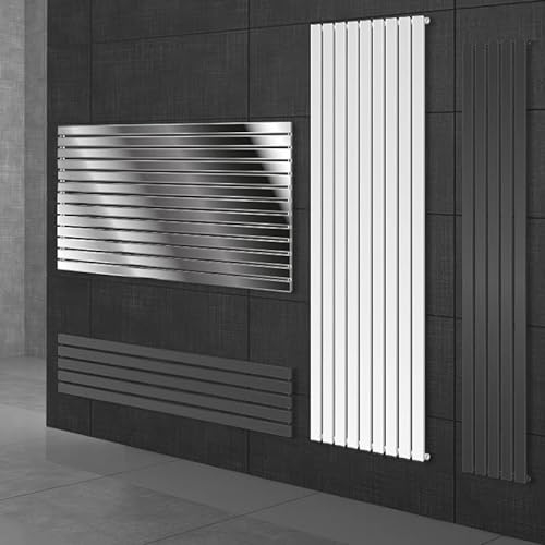 ECD Germany Stella Paneelheizkörper Horizontal 630 x 865 mm - Weiß - Seitenanschluss - Einlagig - Flach Heizkörper Badheizkörper Design Flachheizkörper Designheizkörper Heizung Heizwand