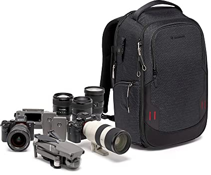 Manfrotto PRO Light Frontloader M, Professioneller Kamerarucksack, Seitlicher und Vorderer Zugriff, Stativhalterung, Gepolsterter Rucksack mit Austauschbaren Trennwänden, Schwarz