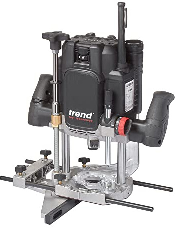 Trend T14EK 2300W 12mm Werkstattfräse mit variabler Geschwindigkeit 230V EU, 80mm Einstechtiefe, Perfekt für handgeführte und Tischfräsen, T14EK/EURO