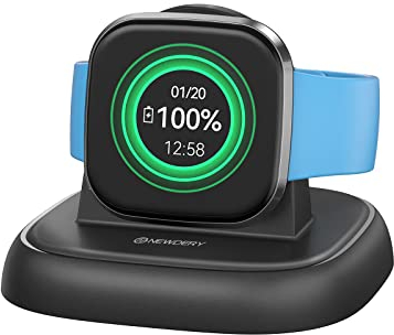 NEWDERY Ladestation für Fitbit Sense 2/Sense/Versa 4/Versa 3 Magnetische Uhren-Ladegerät-Ständer mit Ladekabel, Ladegerät für Fitbit Sense 2/Sense/Versa 4/3 Schwarz