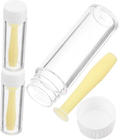 TOBBOMEY Set 3 Pezzi Bastoncini in Silicone per Ottiche a Rgp, Dispositivi Portatili per Rimozione Ottiche Sclerali, Applicatori Compatti da Viaggio Supporto Ventosa