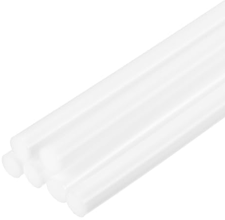 QUARKZMAN 6 Stück Heißklebestifte 7mm x 200mm Mini Heißklebesticks Heißklebepistole Heißkleber Klebestifte Heißklebestäbchen für Reparieren Kunst Dekorieren DIY Handwerk Weiß