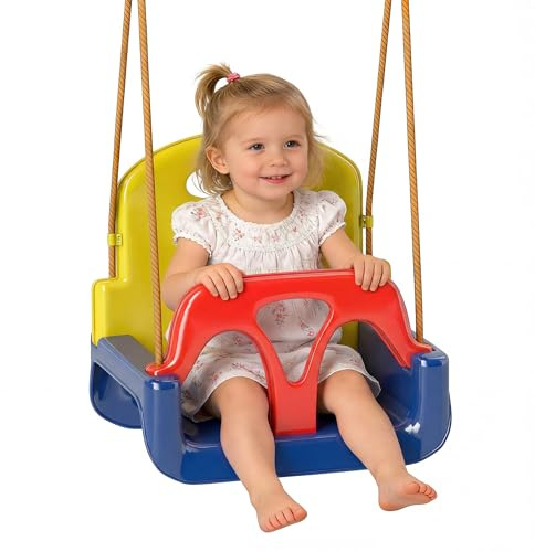 Outsunny Balançoire siège 3 en 1 évolutif pour Enfant 9-36 Mois Bleu foncé