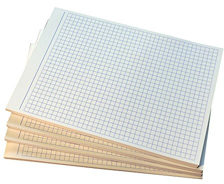 18x Notizblocks kariert in BLAU - Notizen - 50 Blatt, DIN A5, 50 Blatt, Qualitäts-Offset-Papier 80g/m² (22364)