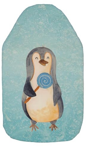 Mr. & Mrs. Panda Wärmflasche Pinguin Lolli - Geschenk, Kind, Wärmekissen, Bettflasche, Körnerkissen, Rabauke, Kinderwärmflasche, Wärmflaschenbezug,