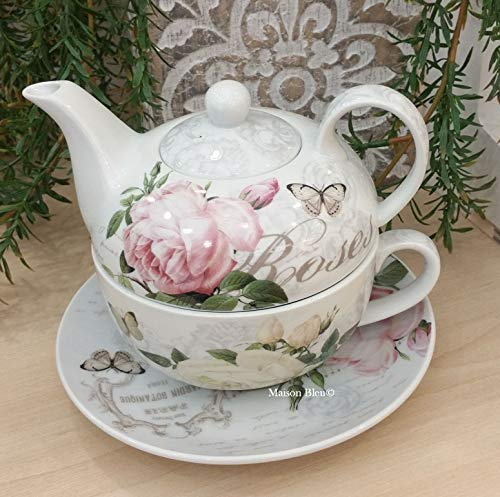 COFFRET EGOISTE EN PORCELAINE FINE 350ml + 350ml JARDIN BOTANIQUE, Rose