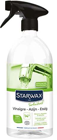 STARWAX SOLUVERT - Universal-Essig 14° - Entfernt Kalk, Fett und Flecken - 100% Inhaltsstoffe natürlichen Ursprungs - Ecocert - - Umweltfreundliche Effizienz - 1 l