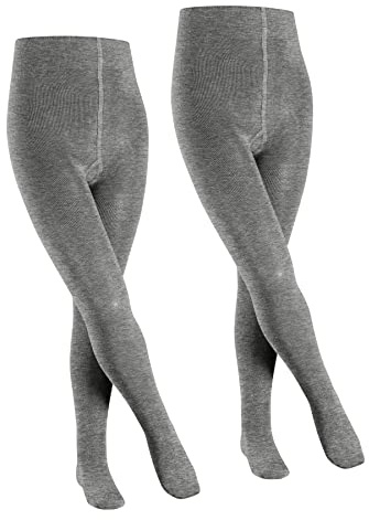 FALKE Unisex Kinder Family 2-Pack Strumpfhose atmungsaktive nachhaltige biologische Baumwolle blickdicht Komfortbund rutschfrei strapazierfähig druckfreie Fußspitze Multipack 2 Stück