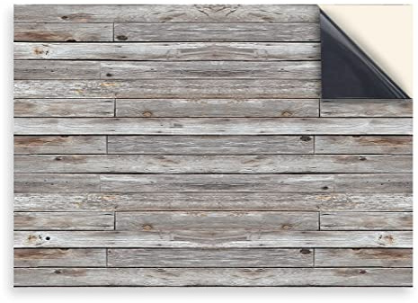 Stick & Go Repositionable Self Adhesive Dolls House Wallpaper 1:12 Scale (1 Sheet) - Aged Light Wood - No. 113