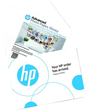 HP Advanced Fotopapier glänzend, 29,5 kg, 5 x 5 Zoll (127 x 127 mm), 20 Blatt, White