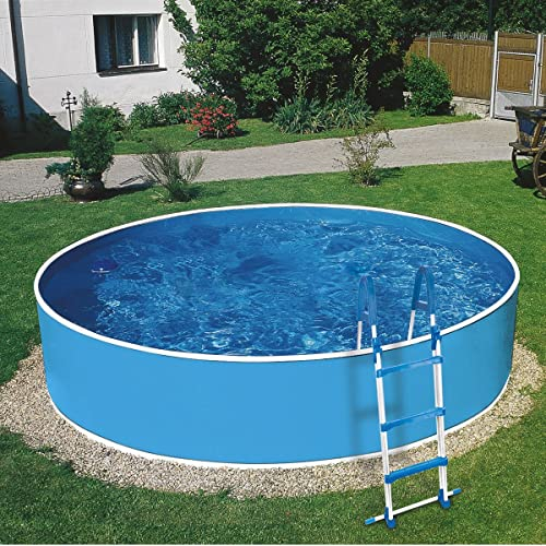 POOL ROYAL Azuro Deluxe 240 x 90cm weiß/blau Stahlwandpool Schwimmbecken + SF 2000