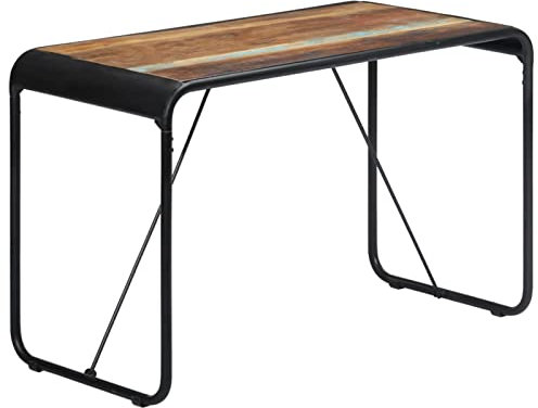 Mogou Esstisch, Küchentisch, Esszimmertische, Esszimmermöbel, Esszimmer, Couchtisch, Esstischgruppe, Tisch, 118x60x76 cm Altholz Massiv