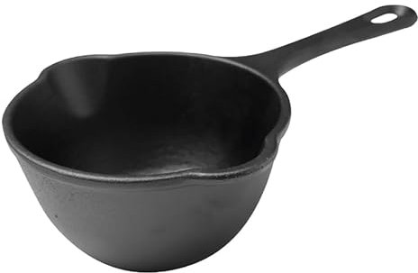 Victoria Casserole à Sauce en Fonte Émaillée Induction, Pot à Lait 0,40L, Convient pour le Feu, Barbecue, Four, Vitrocéramique, Gaz, Cast Iron Pot sans Toxicité, sans PTFE ni PFOA