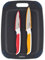 Zyliss E910067 Cutting Board Knife Set, Board Made from Recycled Wood Fibre 30cm x 21.5cm, Includes Paring Knife and Serrated Paring Knife for Chopping Vegetables/Fruit, Dishwasher Safe