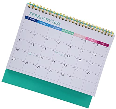 Ciieeo Tischkalender 2024 Bürokalender Extra Großer Tischkalender Papierkalender Monatlicher 2024 Flip-Kalender Süßer 2024 Kalender