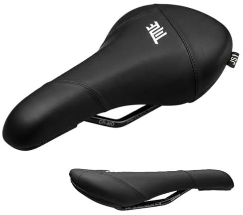 Title MTB JS1 Bike Saddle - High-Performance Mountain Bike Seat for Dirt Jump, Downhill, Skatepark, Street, BMX - Lightweight Bicycle Saddle for Men and Women