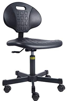 SigmaForce Ergonomischer hocker höhenverstellbar werkstatthocker mit Rollen arbeitsstuhl rollsitz Polyurethan-Stuhl mit robuster Stahlbasis 40 cm ~ 53 cm