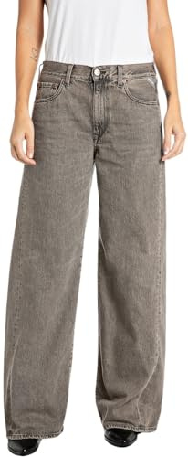 Replay dam Wide Leg Jeans Amelye originalkollektion, 096 Medium Grey, 23W x 28L