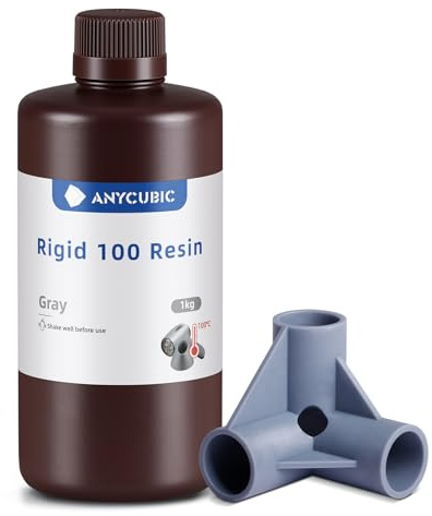 ANYCUBIC Rigid 100 Resin, Starres temperaturbeständiges Harz, Widerstehen hohen Temperaturen von 100 ohne Verformung, Grau 1000g