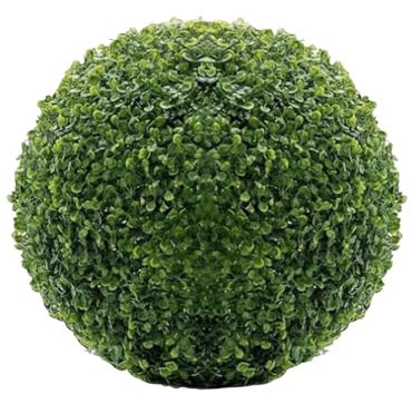 Générique 1 Boules de Buis Artificielles 28 cm Résistantes aux UV, Plantes de Faux en Boules Topiaire, Décoratives pour Intérieur Extérieur de Porche Balcon Jardin Mariage (D)